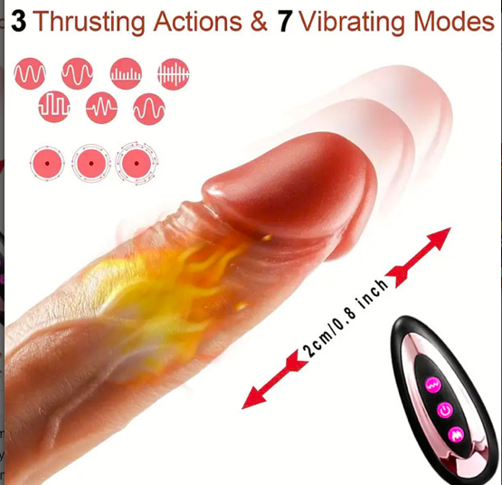 Dương vật giả gắn tường MUHA rung thụt tỏa nhiệt giống thật sạc pin